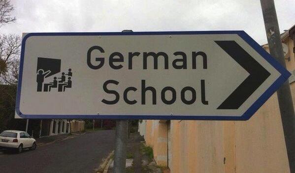 german school sign