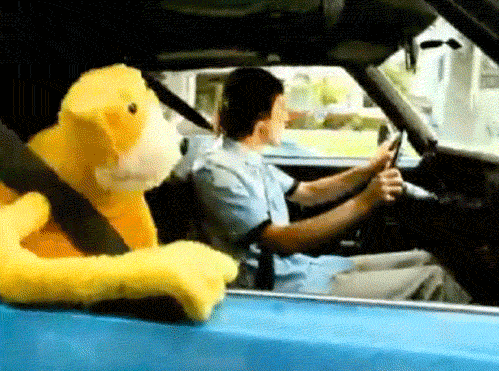 Flat Eric with Mr Oizo in car