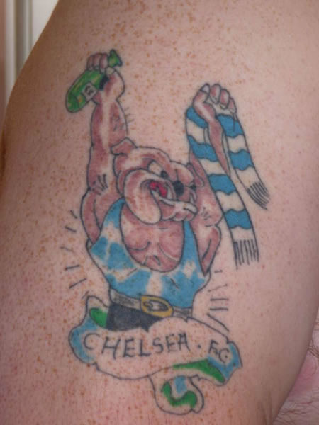 ChelseaFC Tattoo bulldog